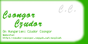 csongor czudor business card